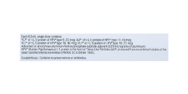 Vaccine Gardasil (HPV)